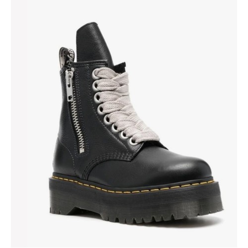 Dr Martens 1460 Jumbo Black Lace X Rick Owens Strobe Quad Sole