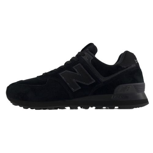 New Balance 574 Black (Экозамша) Арт 2