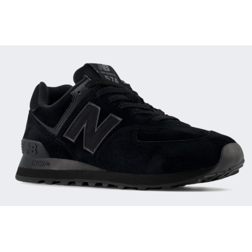 New Balance 574 Black (Экозамша) Арт 2