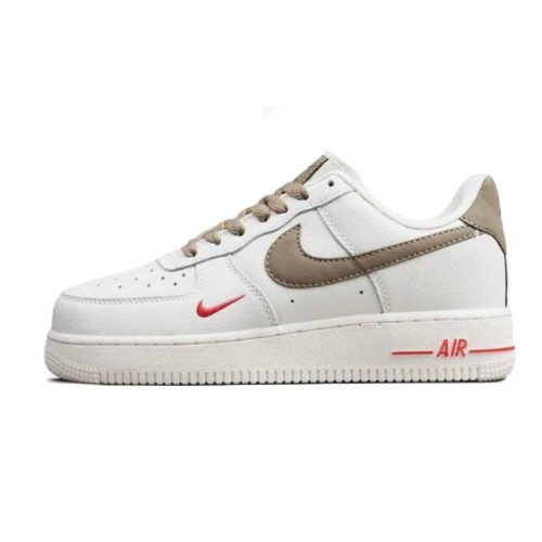 Nike Air Force 1 07 Low White Brown (Экокожа)