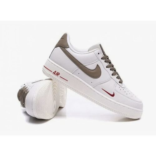 Nike Air Force 1 07 Low White Brown (Экокожа)