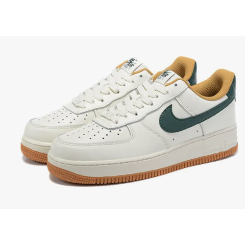 Nike Air Force 1 Low White Green (Экокожа)