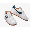 Nike Air Force 1 Low White Green (Экокожа)