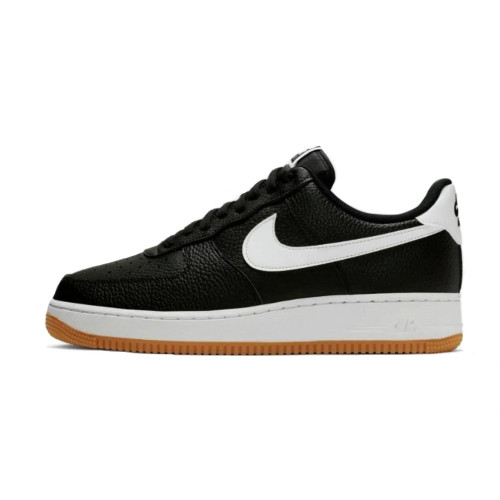 Nike Air Force Low 1 Black White (Экокожа)