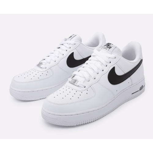 Nike Air Force Low Black White (Экокожа)