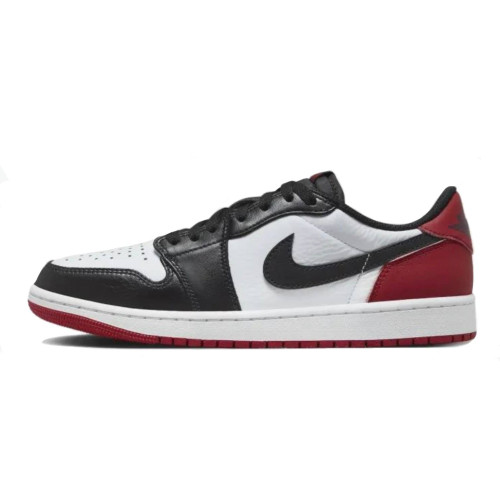 Nike Air Jordan Retro 1 Low Black White (Экокожа)