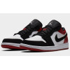 Nike Air Jordan Retro 1 Low Black White (Экокожа)