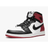 Nike Air Jordan Retro 1 Mid Black White (Экокожа)