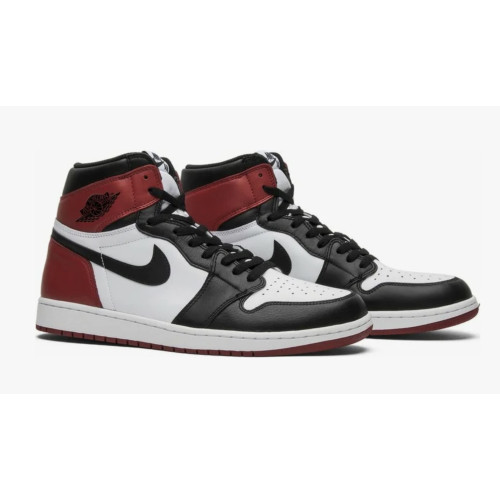 Nike Air Jordan Retro 1 Mid Black White (Экокожа)