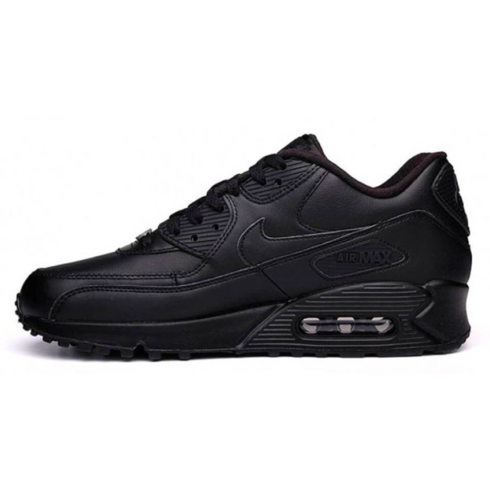 Nike Air Max 90 Leather Black street look.ru