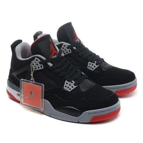 Nike Air Jordan 4 (Черные с красным)