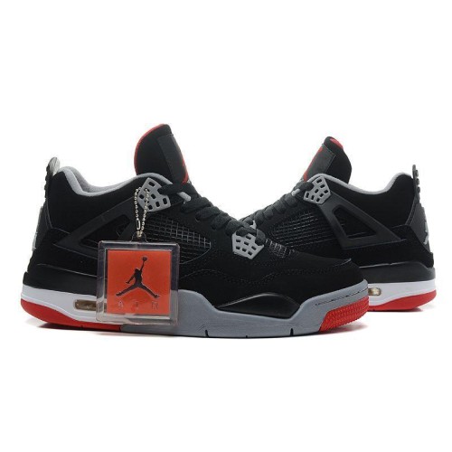 Nike Air Jordan 4 (Черные с красным)