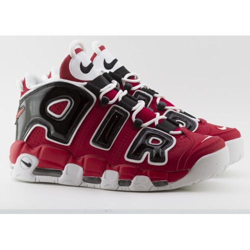 Nike Air More Uptempo 96 (Красные с черным) Замша