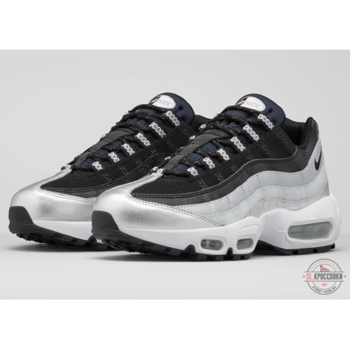 Nike Air Max 95 (Черные с серебряным)