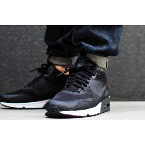 Nike Air Max 90 Sneakerboot (Черные с белым)