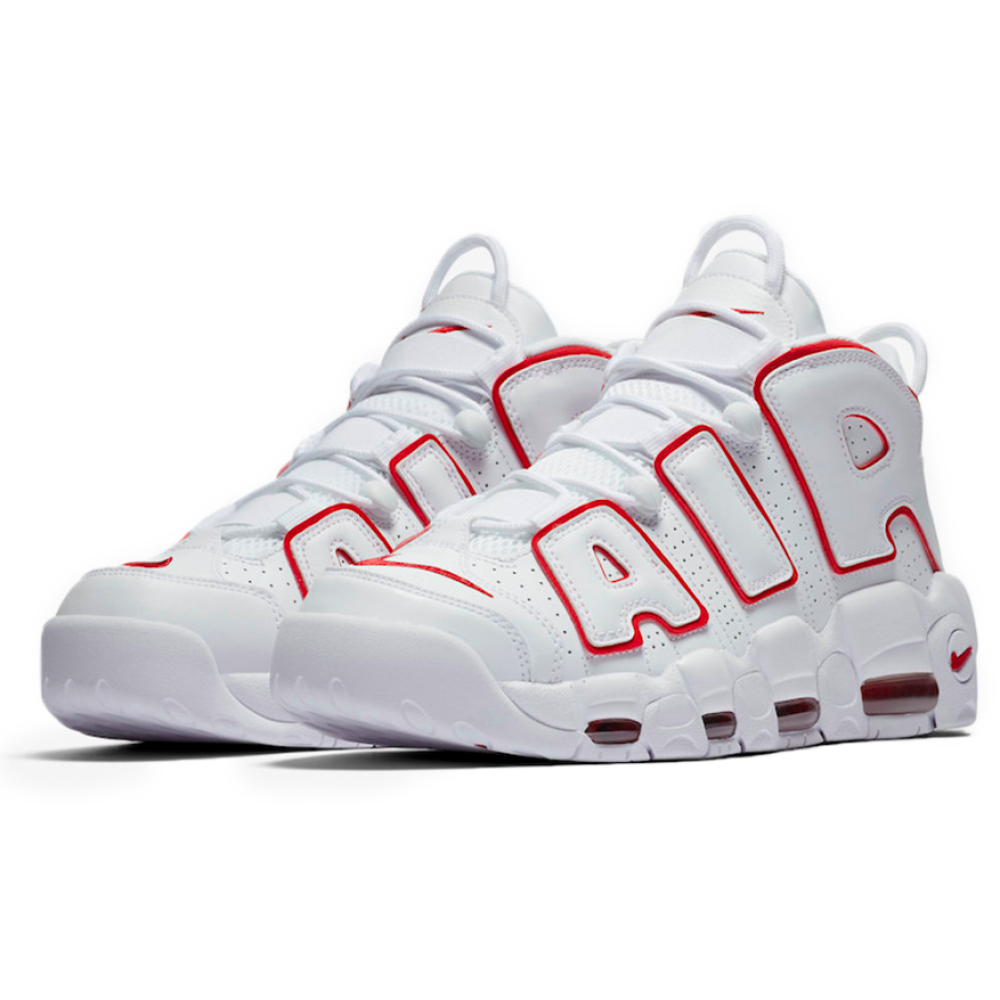 Nike air more uptempo white varsity red sale