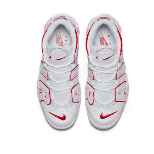 Nike Air More Uptempo 96 (Белые с красными буквами)