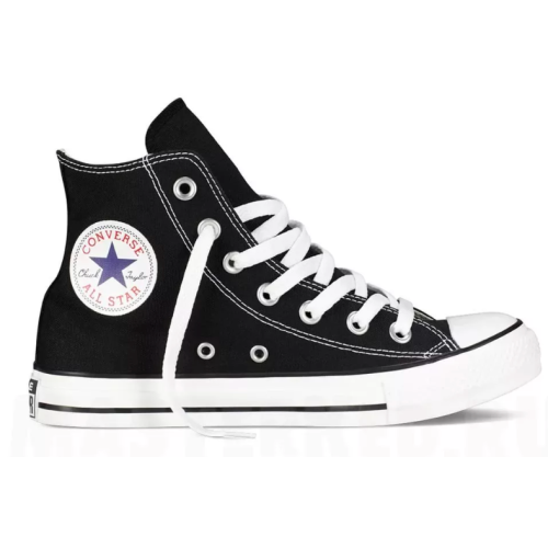 Converse All Star (Высокие черные с белым)