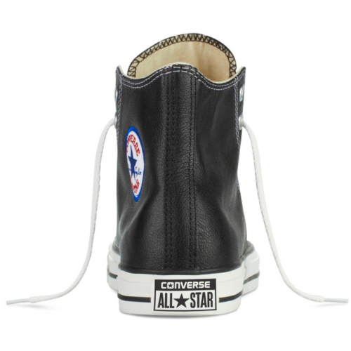 Converse All Star (Высокие черные) Кожа