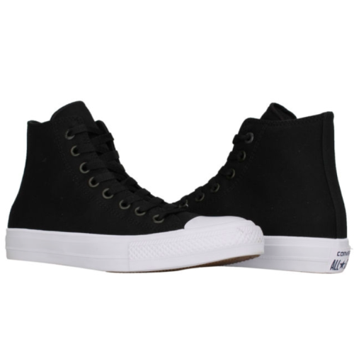 Converse All Star Chuck Taylor (Высокие черные с белым)