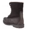 Timberland с отворотом (Черные с мехом)