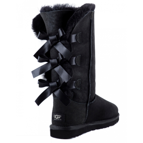 Ugg Australia с бантиками высокие (Черные)