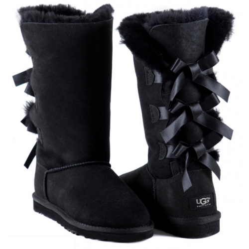 Ugg Australia с бантиками высокие (Черные)