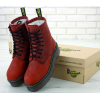 Dr. Martens Jodan с мехом (красные замшевые)