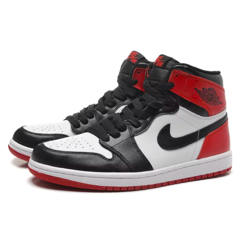Nike Air Jordan Retro 1 Mid Black White High Og (Черные с красным)