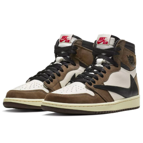Nike Air Jordan Retro 1 High Travis Scott X OG (Хаки с белым)