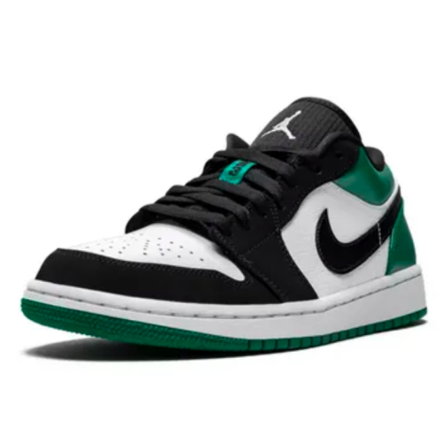 Nike Air Jordan Retro 1 Low Black White Og (Зеленые с черным)