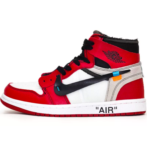 Nike Air Jordan Retro 1 High Og x Off-White (Белые с красным)