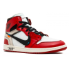 Nike Air Jordan Retro 1 High Og x Off-White (Белые с красным)