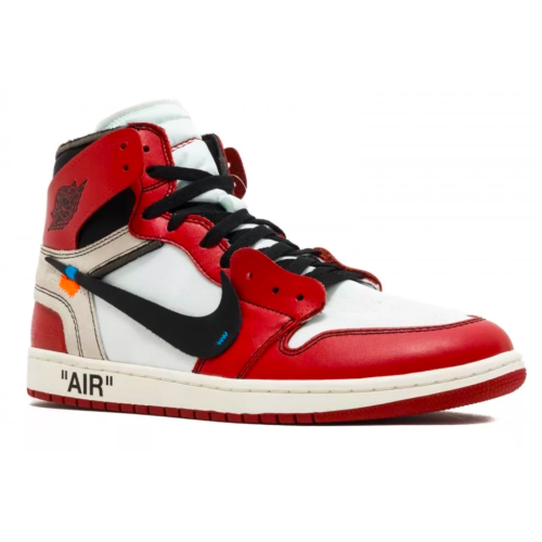 Nike Air Jordan Retro 1 High Og x Off-White (Белые с красным)