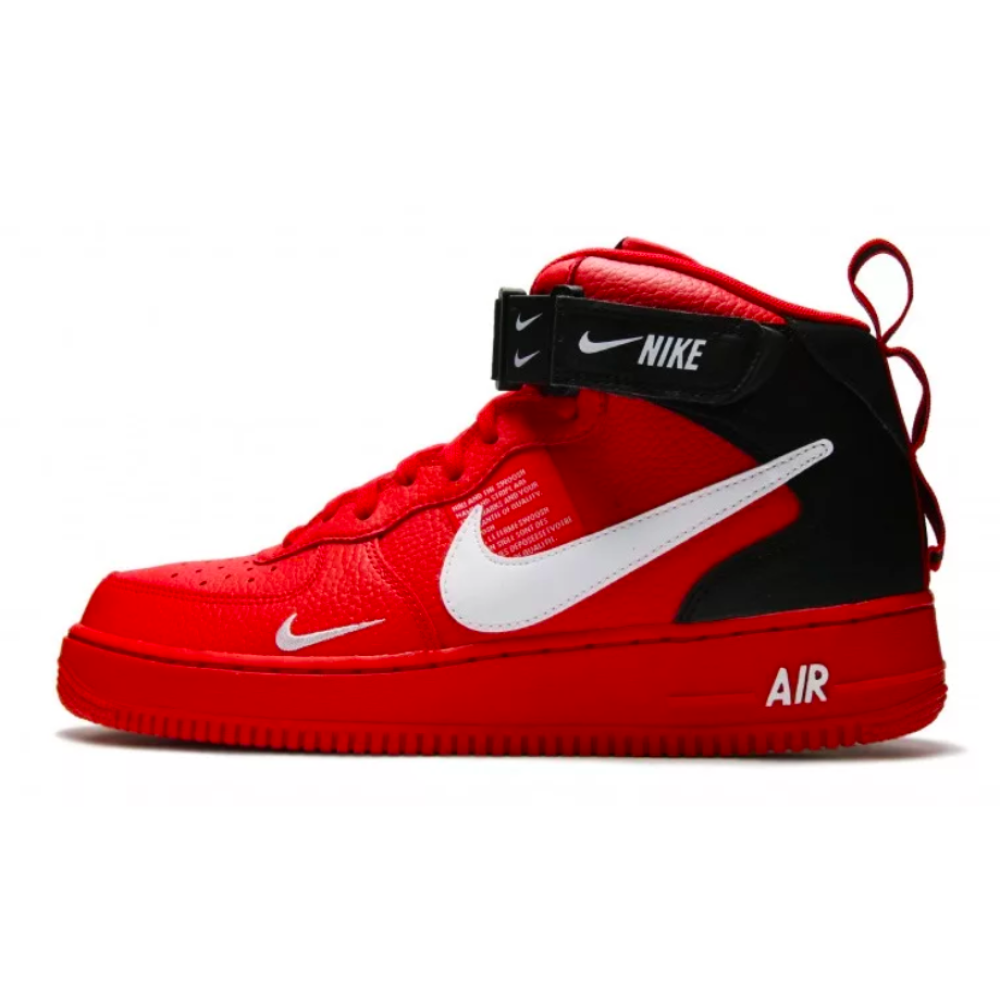 Nike air force 1 07 high red and black deals