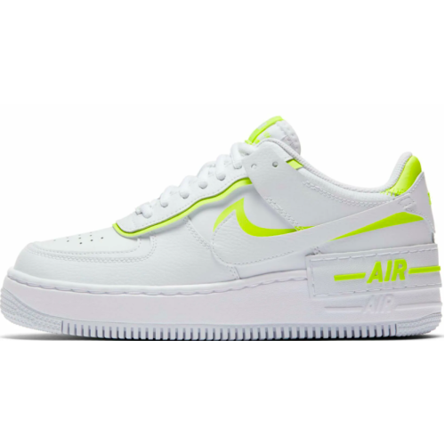 Nike Air Force 1 Shadow White Green (белые с зеленым)