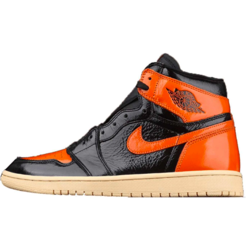 Nike Air Jordan Retro 1 High Black Orange (Черные с оранжевым)