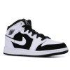 Nike Air Jordan Retro 1 Mid (Белые с черным)