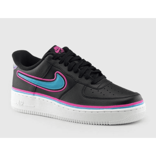 Nike Air Force 1 ’07 Lv8 Sport NBA (Черные с синим)