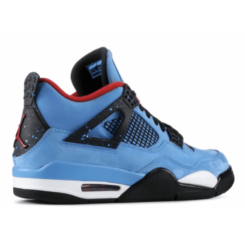 Nike Air Jordan Retro 4 Cactus Jack (Синие с белым)