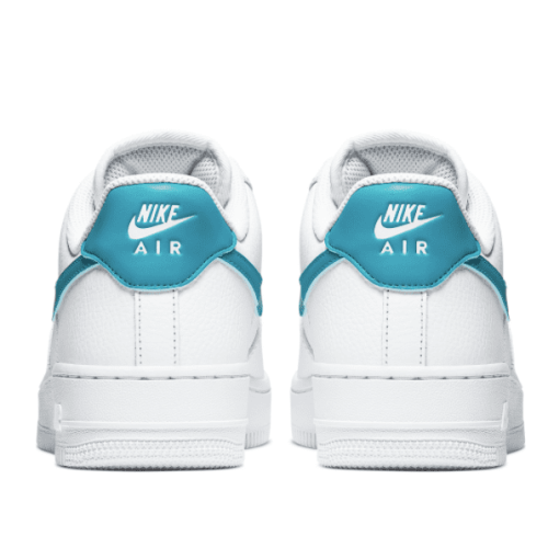 Nike Air Force 1 07 Low Turquoise white (белые с голубым)