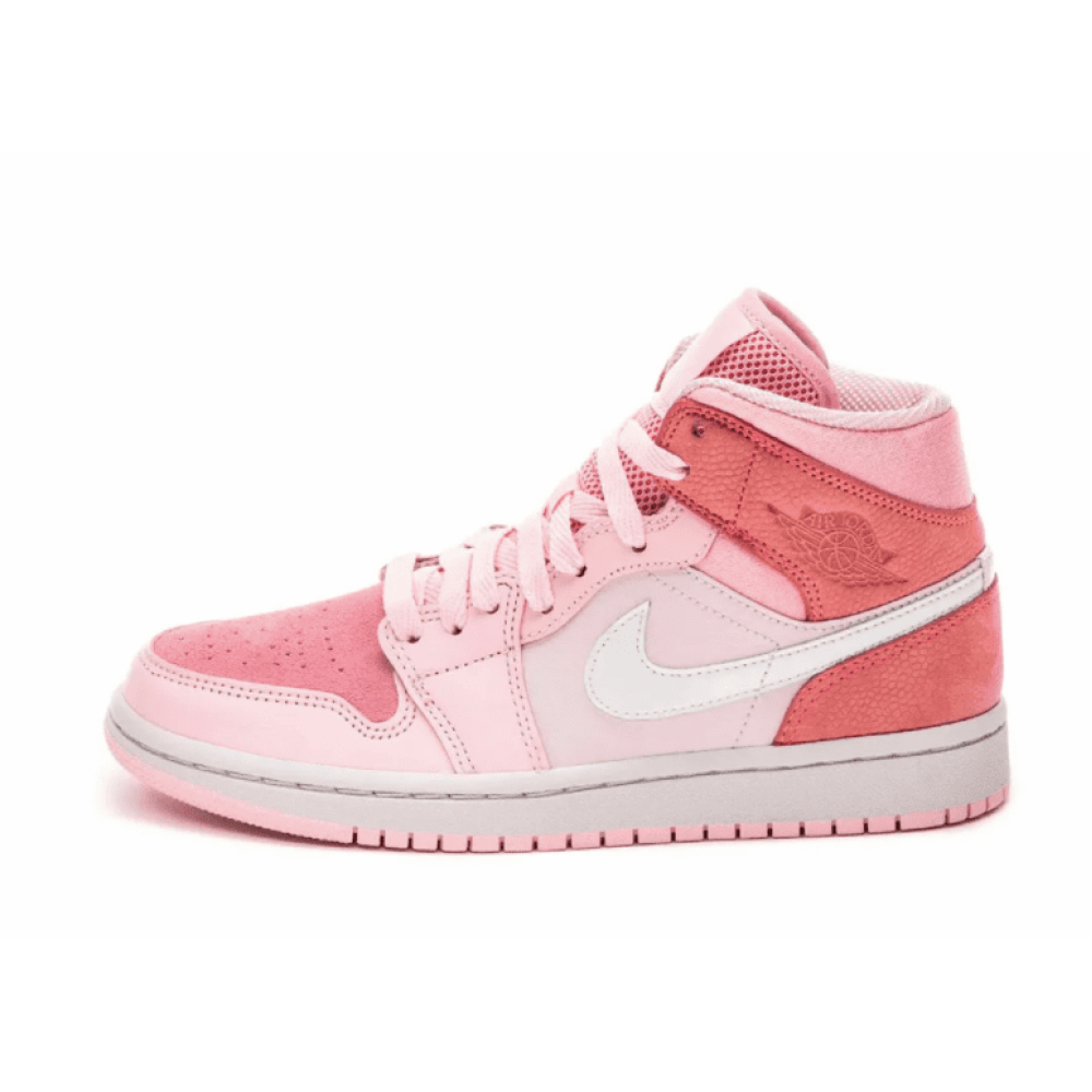 Nike air jordan on sale 1 mid pink white