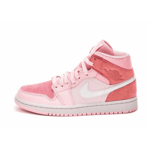 Nike Air Jordan Retro 1 Mid Pink White (Розовые с белым)