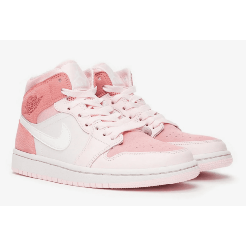 Nike Air Jordan Retro 1 Mid Pink White (Розовые с белым)