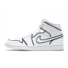 Nike Air Jordan Retro 1 Mid Iridescent Reflective White (Белые с серым)