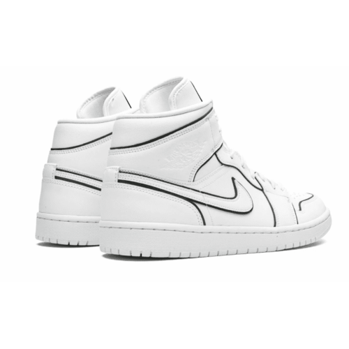 Nike Air Jordan Retro 1 Mid Iridescent Reflective White (Белые с серым)