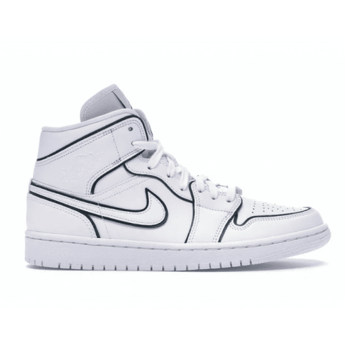 Nike Air Jordan Retro 1 Mid Iridescent Reflective White (Белые с серым)