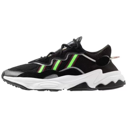 Adidas Ozweego Black (Черные с зеленым)