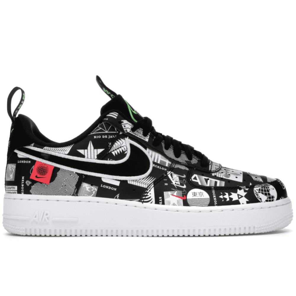 Black air forces low top sale