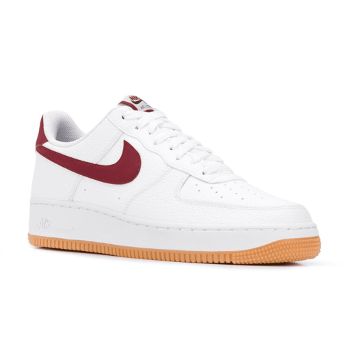 Nike Air Force 1 React White\Burgundy (Белые)